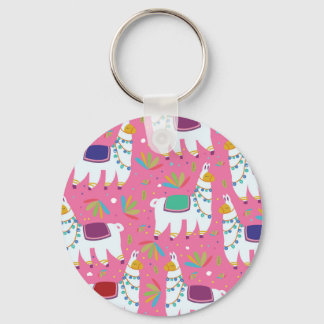 Llavero Patrón de Llama Adorable