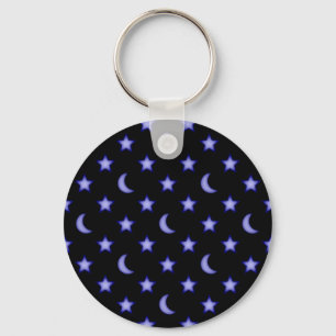 Llavero Patrón de lunas y estrellas