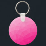 Llavero Patrón de malla geométrica de gradiente rosa calie<br><div class="desc">Malla geométrica elegante y fresca del triángulo con gradiente rosa caliente para las mujeres. rosa,  rosa caliente,  malla,  triángulos,  patrón,  brillante,  geométrico,  fresco,  de malla rosa,  gradiente,  geometría,  colorido,  colorido,  geométrico rosa,  triángulo</div>