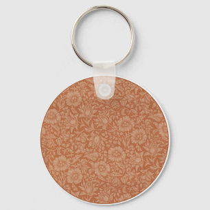Llavero Patrón de Malva de William Morris: Floral Terracot