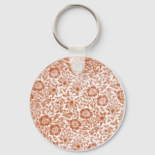 Llavero Patrón de Malva de William Morris: Floral Terracot