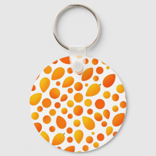 Llavero Patrón de Mango Frutas Tropicales Vibrantes