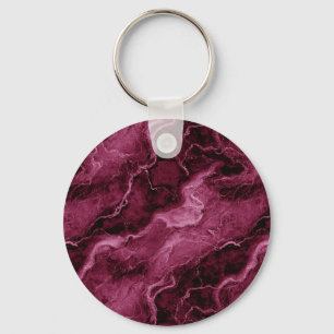 Llavero Patrón de mármol en magenta oscuro y rosa