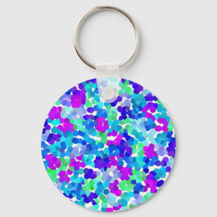 Llavero Patrón de meñiques violeta aqua azul lindo