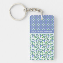 Llavero Patrón de moda de gotas de nieve y puntos de polka