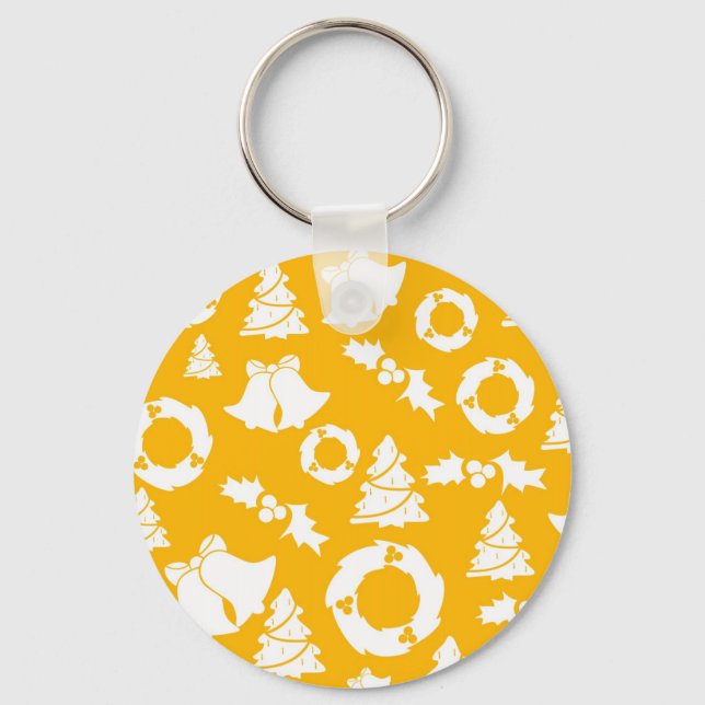 Llavero Patrón de Navidades amarillos (Anverso)
