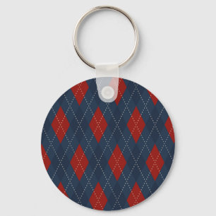 Llavero Patrón de Navidades Royal Blue Argyle