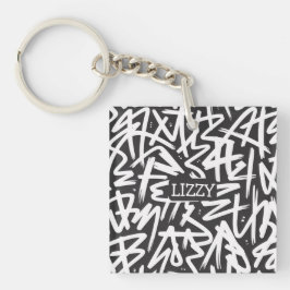 Llavero Patrón de nombre de grafiti personalizado — Urbano