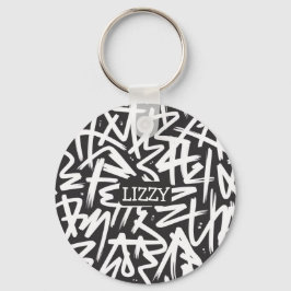 Llavero Patrón de nombre de grafiti personalizado — Urbano