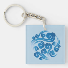 Llavero patrón de nube auspicioso chino tradicional