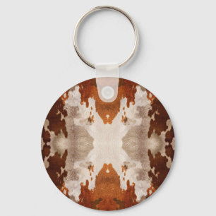 Llavero Patrón de ocultación de vaca Kaleidoscope