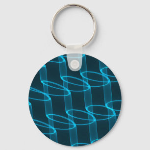Llavero Patrón de onda azul luminoso