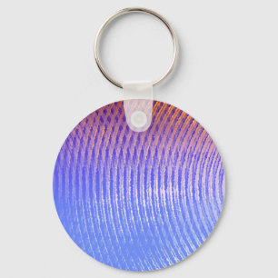 Llavero patrón de ondas sonoras azules y naranjas
