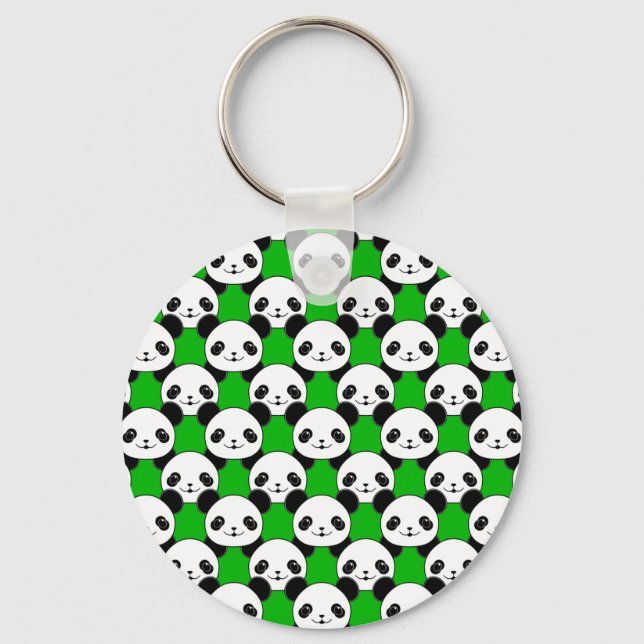 Llavero Patrón de oso Kawaii Panda (Anverso)