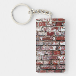 Llavero Patrón de pared de ladrillo templado