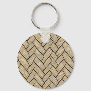 Llavero Patrón de parquet de madera en espina de arenque