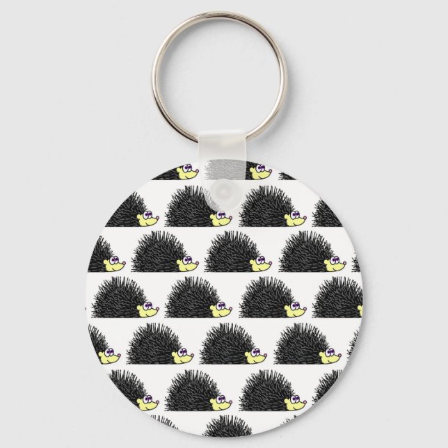Llavero Patrón de Personalizado de Cute Hedgehog (Anverso)