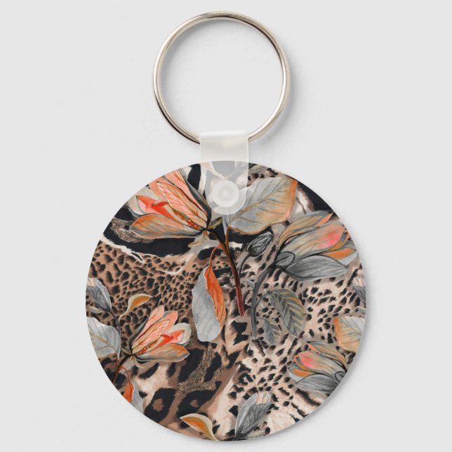 Llavero Patrón de piel animal salvaje de África (Anverso)