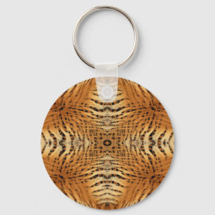 Llavero Patrón de piel de tigre caleidoscópico