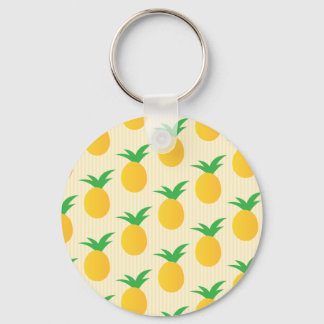 Llavero Patrón de piña amarillo brillante