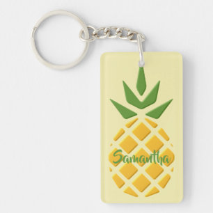 Llavero Patrón de piña y piña 3D