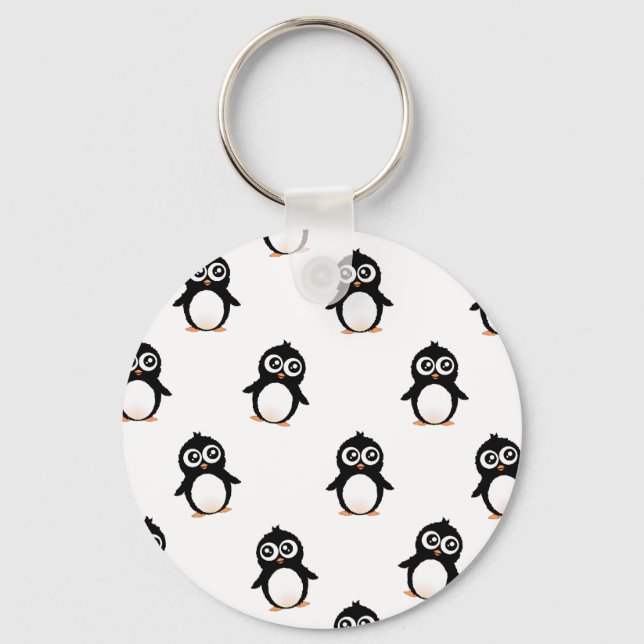 Llavero Patrón de pingüino bruto (Anverso)