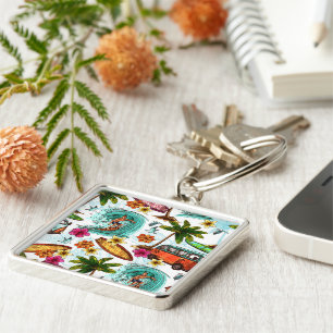 Llavero Patrón de playa de surf de Guay