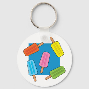 Llavero Patrón de Popsicles Coloridos