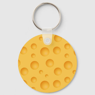 Llavero Patrón de queso amarillo