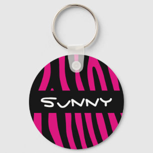 Llavero Patrón de rayas de cebra + tu fondo e ideas