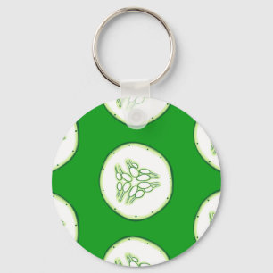 Llavero Patrón de rodajas de pepino