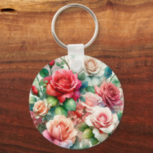 Llavero Patrón de Rosa Caprichoso