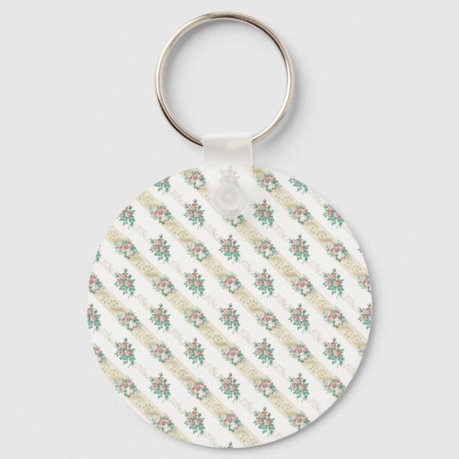 Llavero Patrón de Rosa de cosecha - cadena de claves (Anverso)