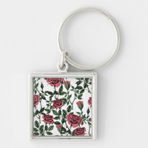 Llavero patrón de rosas