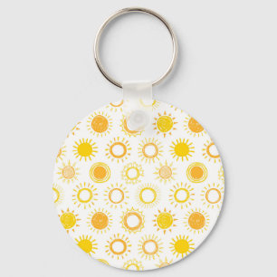 Llavero Patrón de Suns de Doodle dibujado a mano