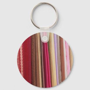 Llavero Patrón de tela multicolor