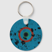 Patrón de textura de disco de vinilo azul multicol