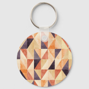 Llavero Patrón de tierra de color de agua mosaico triangul