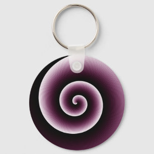 Llavero Patrón de torbellino elegante contemporáneo rojo b