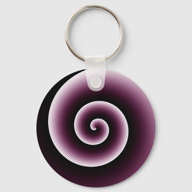 Llavero Patrón de torbellino elegante contemporáneo rojo b (Anverso)