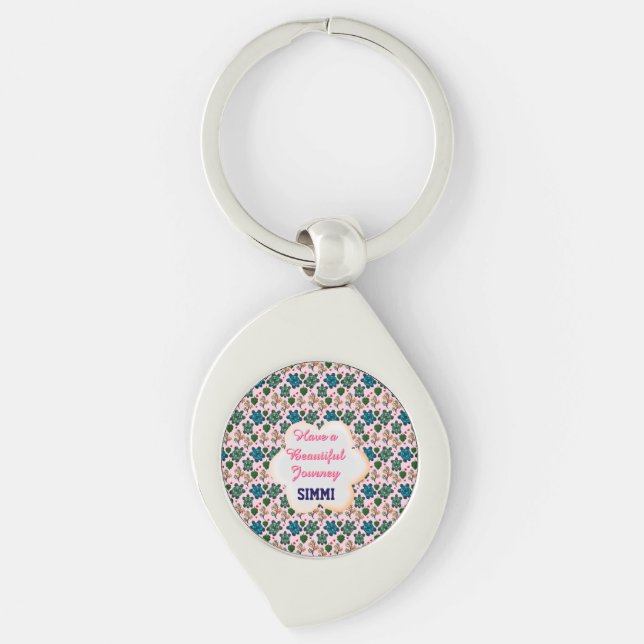 Llavero Patrón de tortuga personalizado (Anverso)
