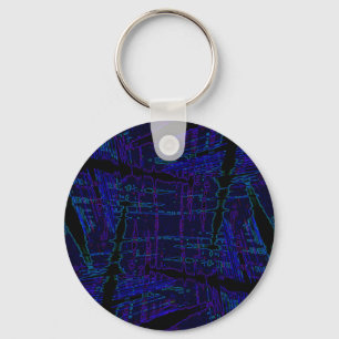 Llavero Patrón de trazo azul oscuro