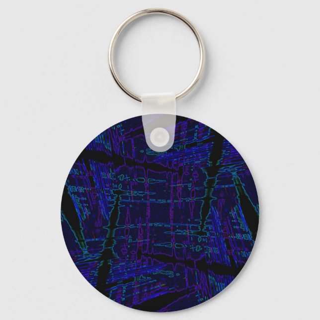 Llavero Patrón de trazo azul oscuro (Anverso)