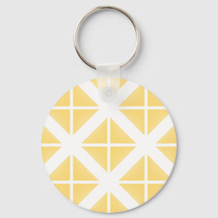 Llavero Patrón de triángulo de moda amarillo