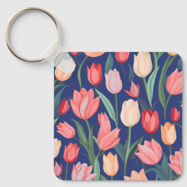 Llavero Patrón de tulipanes.