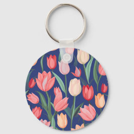 Llavero Patrón de tulipanes.