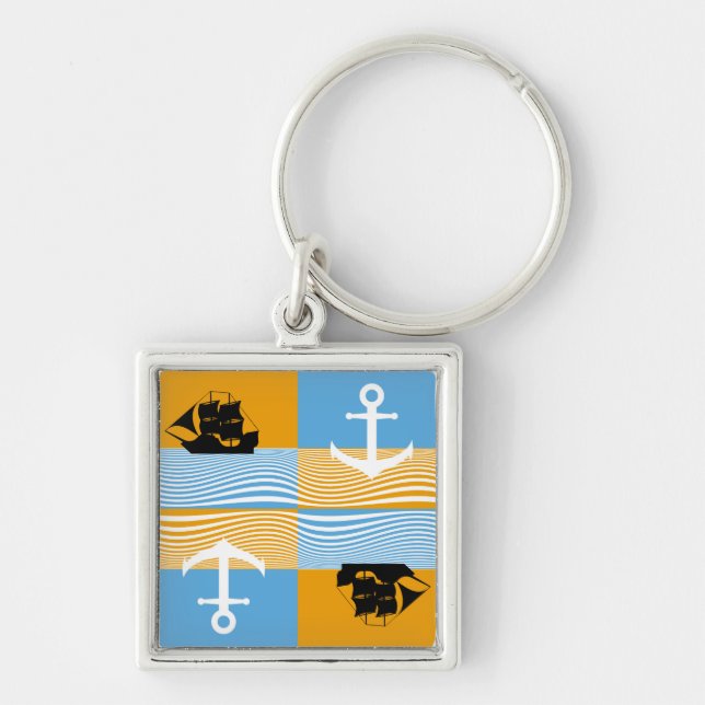 Llavero Patrón de velero y ancla (Frente)