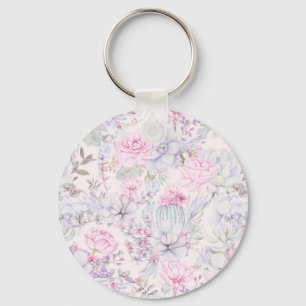 Llavero Patrón de verano de suculento Ilustracion floral r