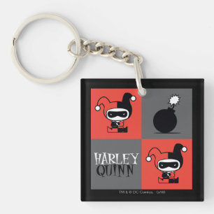 Llavero Patrón de verificación de Chibi Harley Quinn