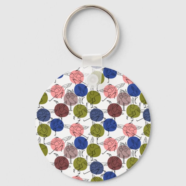 Llavero Patrón de yoga | Patrón sin soldadura de yoga 34 (Anverso)